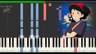 A Town With An Ocean View  Piano Tutorial  Kikis Delivery Service [upl. by Onavlis]