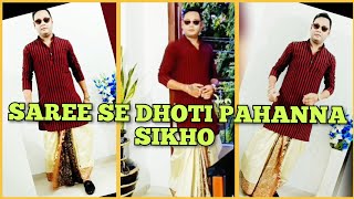 SAREE SE DHOTI KAISE PAHANECHAITANNYA VLOGS HINDI2024 explore dhotistyle dhoti viralvideo [upl. by Sanfo]