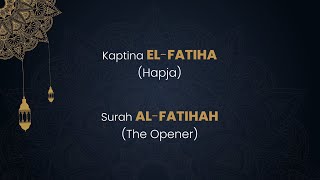 Surah AlFatihah The Opener English and Albanian translation [upl. by Phyl275]