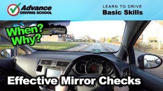 Effective Mirror Checks  Learn to drive Basic skills [upl. by Nerta]