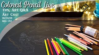 Colored Pencil on Black Paper Live  Lachri [upl. by Gally]