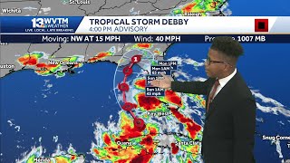 Hurricane Warning Debby approaches Florida as it intensifies in the Gulf of Mexico [upl. by Sivar]