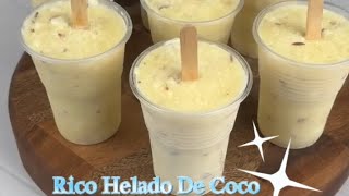 Helados de coco fácil de preparar en casa 🏠 🍦😍😋 [upl. by Keefer]