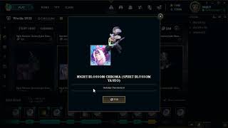 Unlocking The Night Blossom Chroma For The Spirit Blossom Yasuo Skin In League Of Legends [upl. by Aissert]