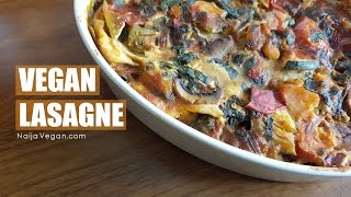 How to make vegan lasagne with cashew cheese and pumpkin amp spinach  Naija Vegan [upl. by Faust]