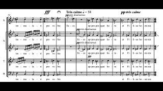 Tristis est anima mea Quatre motets pour un temps de pénitence  F Poulenc Score Animation [upl. by Courtney]