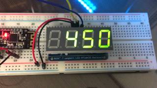 Adafruit 056quot 4 Digit 7 Segment Display  I2C Backpack Green [upl. by Abbotson]