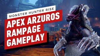 Monster Hunter Rise  New Quest Type Apex Arzuros Rampage Gameplay [upl. by Frager]