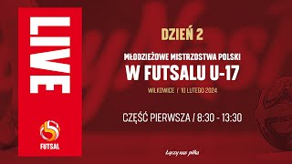 Młodzieżowe Mistrzostwa Polski w futsalu w kategorii U17 2024 r  DZIEŃ DRUGI część pierwsza [upl. by Nosyd]