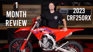 2023 Honda CRF250RX 1 Month Review and Ride [upl. by Niwre]