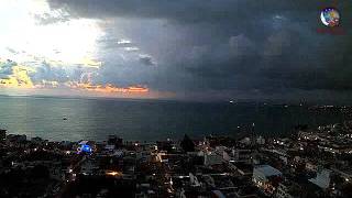 Cumulonimbus and lightning visible from Puerto Vallarta Mexico timelapse  August 1314 2011 [upl. by Anauqaj]