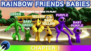 The Rainbow Friends Play with THEIR BABIES Chapter 1 Roblox [upl. by Woodford]