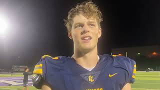 Pittsburgh Central Catholic Bradley Gompers talks win over North Allegheny Duke and more [upl. by Rowe630]