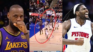 Isaiah Stewart Wants To Fight Lebron After This Block  LA Lakers Weakness Exposed By The Pistons [upl. by Sanyu]