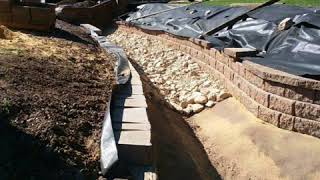 Grading  Retaining Wall  Drainage Ditch by TSP Landscaping [upl. by Norven]