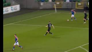 BRILLIANT DARRAGH MCBRIEN STRIKE  LINFIELD V WARRENPOINT  202324 IRISH CUP FOOTBALL [upl. by Tomas]