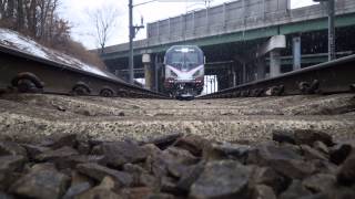 high speed train flying over camera [upl. by Rambert]