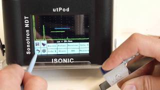 ISONIC utPod  2 point calibration angle beam probe [upl. by Nedac265]