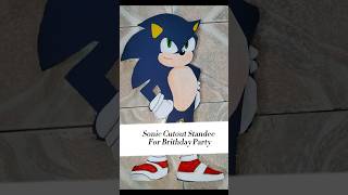 DIY Sonic the Hedgehog polystyrene sheet Cutout Birthday Decoration sonicthehegdehog diy [upl. by Elleraj855]