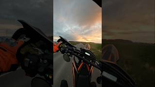 Wheelie Sunset 690 supermoto ktm wheelie [upl. by Atirat]