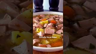 Einfach lecker schnell Kartoffel Suppe mit Geflügel Wurst cooking food recipe breakfast [upl. by Sirehc320]