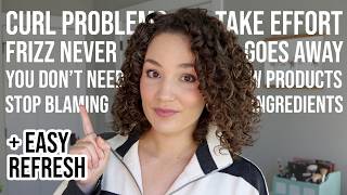 6 Harsh Truths About Curly Hair  Easy Refresh Routine  GRWM [upl. by Ettennad655]