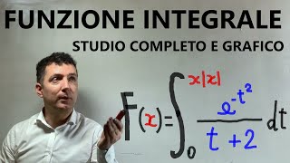 Funzione integrale Dominio  segno  asintoti  monotonia e grafico di una funzione integrale [upl. by Ellan]