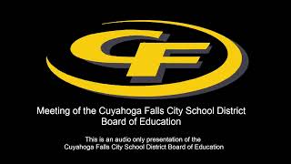 Cuyahoga Falls City Schools BOE Meeting 10232024 [upl. by Eadahc]