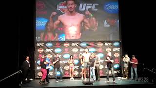 Mark Munoz vs Yushin Okami weigh ins [upl. by Thorlie]