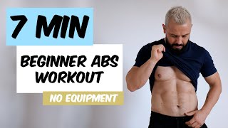 7 MIN BEGINNER ABS WORKOUT  No Equipment [upl. by Orsay]