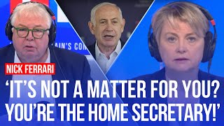 Would Netanyahu be arrested if he came to the UK Home Sec tries to dodge the question  LBC [upl. by Netsyrc]