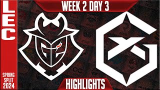 G2 vs GX Highlights  LEC Spring 2024 W2D3  G2 Esports vs GiantX [upl. by Showker]