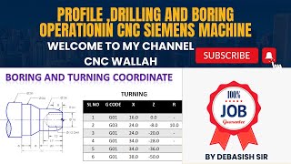 Profile turning and Drilling programming in CNC SIEMENS Machine SINUMERIK 828D CNC machining [upl. by Itirahc]