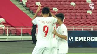 Captain Maung Maung Lwin doubles Myanmars lead vs Timor Leste AFFSuzukiCup2020 [upl. by Brosine314]