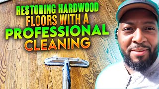 Restoring Hardwood Floors with a Professional Cleaning Using HydraMaster PEX 500 [upl. by Shannah]