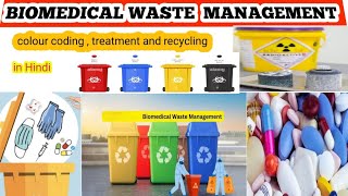 Biomedical waste management Colour coding treatment recycling full detailed video BMW [upl. by Ellyn]