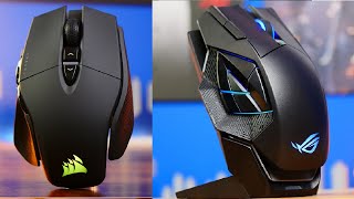 Asus ROG Spatha X vs Corsair M65 Ultra wireless  large vs little [upl. by Erdda]