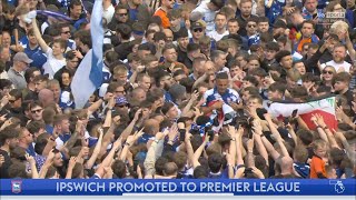 Ipswich Town Fans INSANE CELEBRATIONS after getting Promoted to Premier League [upl. by Eanwahs394]