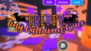 PREPPY ADOPT ME TINY HALLOWEEN HOUSE BUILD 🎃🦇 [upl. by Iel]