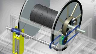 Rope Winder Dynamic Simulation using Inventor from BampD Manufacturing [upl. by Lraep662]