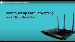 How To Set up Port Forwarding on a TPLink Router Next Video on VPN [upl. by Smitt]