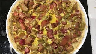 RECETTE TARTE À LA RHUBARBE SIMPLE ET RAPIDE [upl. by Giffer150]