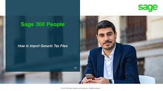 Sage 300 People How to Import Generic Tax Files [upl. by Pacien]