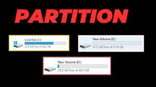 How to do partition of disk or drive in PC or computer or laptop in 2024 [upl. by Carolan596]