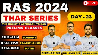 RAS 2024  THAR Classes Day 23  ECONOMY RAJASTHAN GS MATHS  Dr Amit Academy [upl. by Eneleahs693]