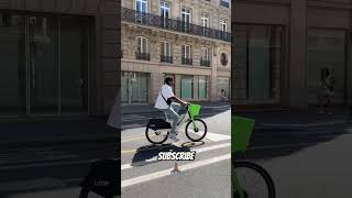 Biking in Paris France france travel bike bikelife electricbike explore explorepage lime [upl. by Eiblehs]