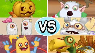 Seasonal Shanty Vs Original Sounds  All Core Seasonals My Singing Monsters [upl. by Einaeg626]