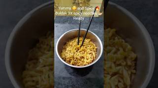 Buldak hot🔥chicken flavor ramen 3x spicy🥵food foodie foodvlog buldak spicy shots youtube yt [upl. by Tallou]