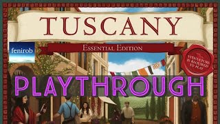 Viticulture Tuscany Essential Edition Board Game  Playthrough [upl. by Ymer]