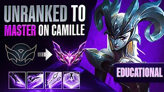 EDUCATIONAL UNRANKED TO MASTER ON CAMILLE [upl. by Enaoj277]